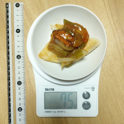 小皿1杯分のカレイの甘酢あんか 75g