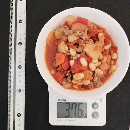 1人前の牛肉と大豆のトマト煮 376g