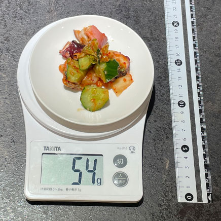 小皿のタコときゅうりのキムチ和え 54g