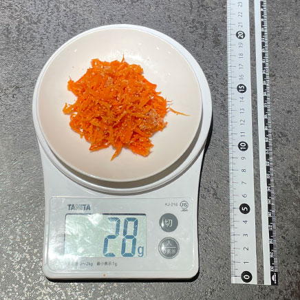 1人前のにんじんのたらこ炒め 28g