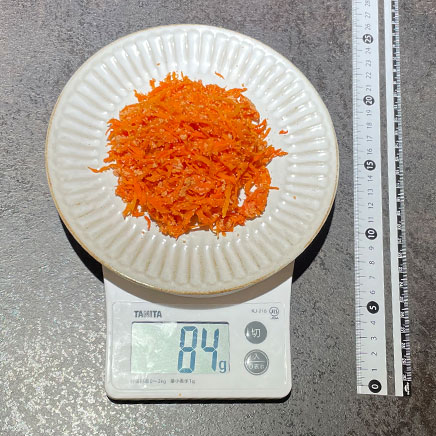 3人前のにんじんのたらこ炒め 84g