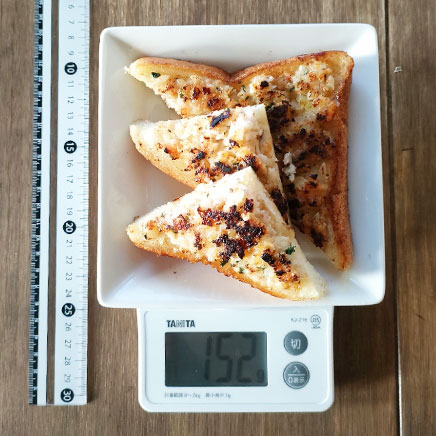 3切れ分（大）のエビトースト 152g