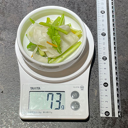 1人前のかぶとゆずの甘酢漬け 73g