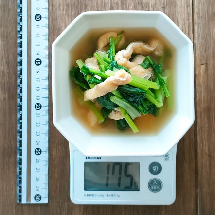 大皿のかぶの葉と油揚げの煮浸し 175g