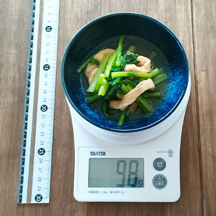 小鉢一人前のかぶの葉と油揚げの煮浸し 98g