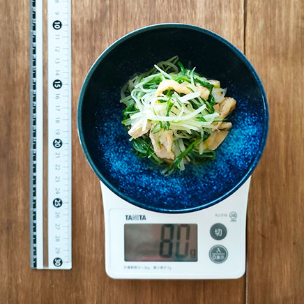 小皿1皿分の水菜と油揚げの煮浸し 80g