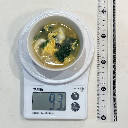 子ども用椀のほうれん草と卵のスープ 93g