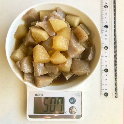 大鉢1杯分の大根とこんにゃくの煮物 507g
