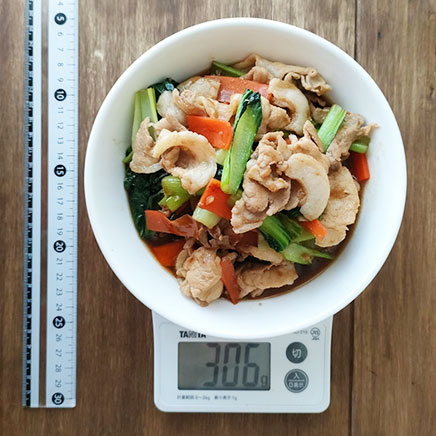 大皿1皿分の豚肉オイスター炒め 306g