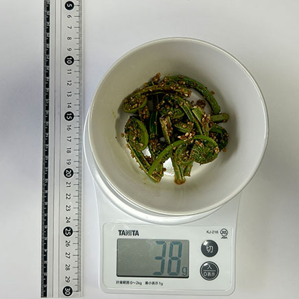 1人前のこごみの胡麻和え 38g