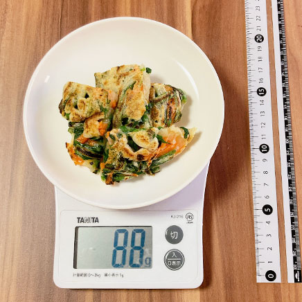 中皿1皿分のニラチヂミ 88g