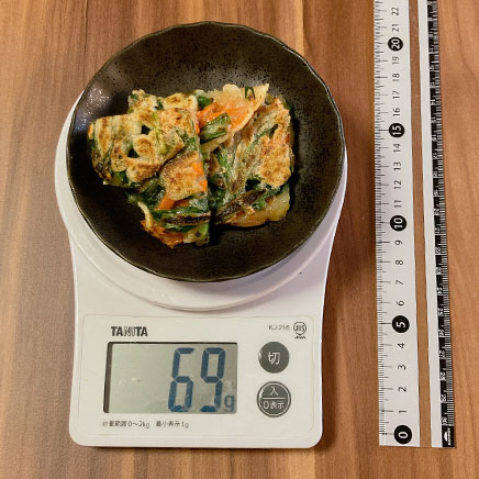 小皿1皿分のニラチヂミ 69g