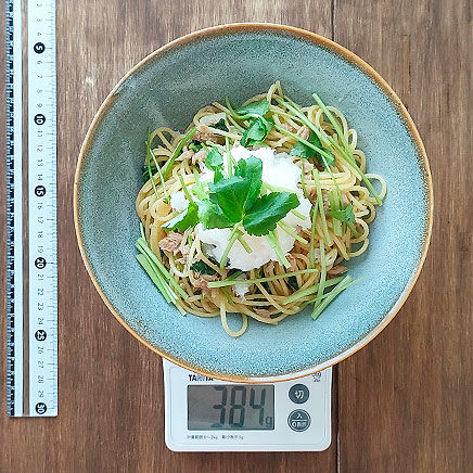 大皿1皿分の三つ葉の和風パスタ 384g