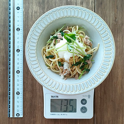 小皿1皿分の三つ葉の和風パスタ 135g