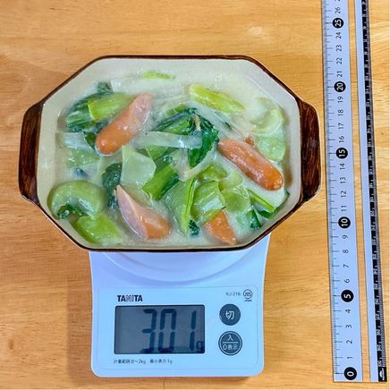 1食分のチンゲン菜のクリーム煮 301g