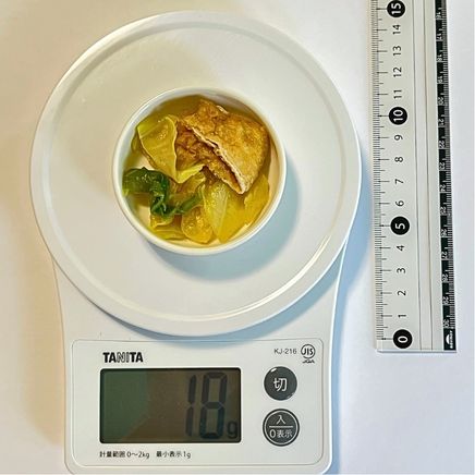 小皿1杯分のキャベツと油揚げの煮物 18g