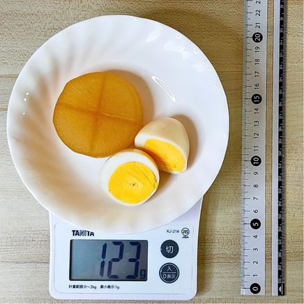 中皿1皿分の大根と卵の煮 123g