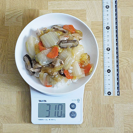 中皿1皿分の白菜のあんかけ丼 310g