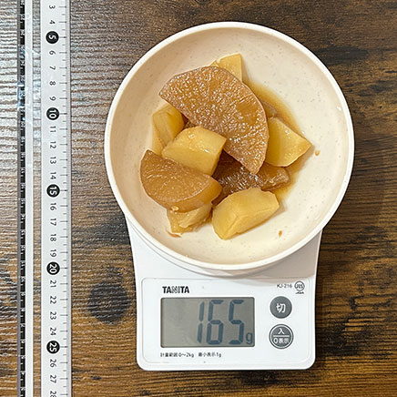 小皿1皿分の大根とじゃがいもの煮物 165g