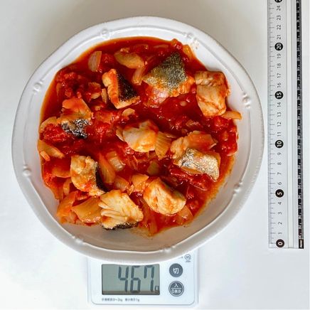 大皿1皿分の魚のトマト煮 467g