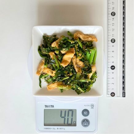 小鉢1杯分の大根菜と油揚げの炒め物 40g