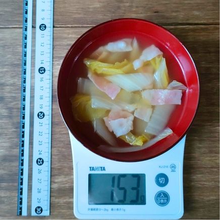 汁椀1杯分の白菜のスープ 153g