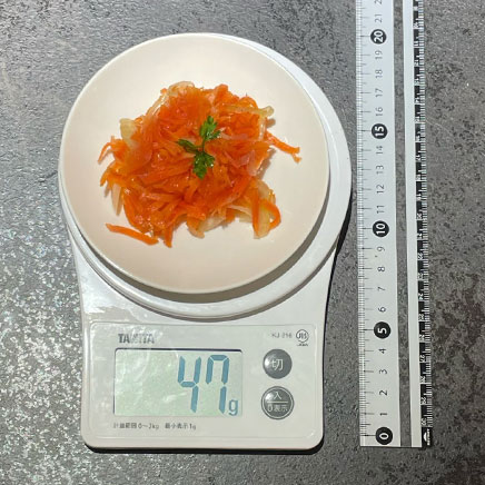 1食分の金時にんじんのマリネ 47g