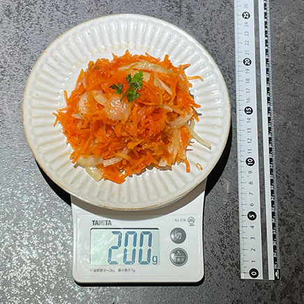 200gの金時にんじんのマリネ