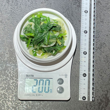 200gのあさつきの酢味噌和え