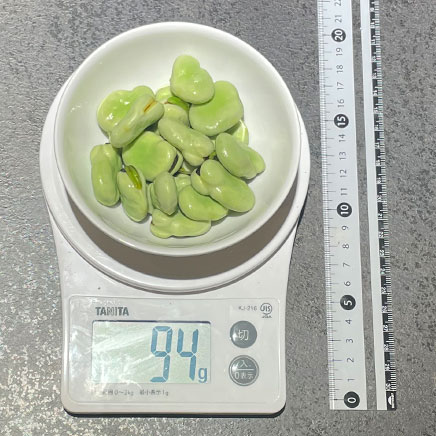 1食分のそら豆の塩茹で 94g