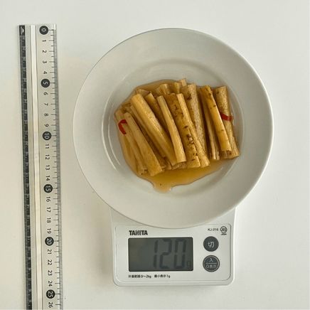 小皿の一杯分のごぼうの漬物 120g