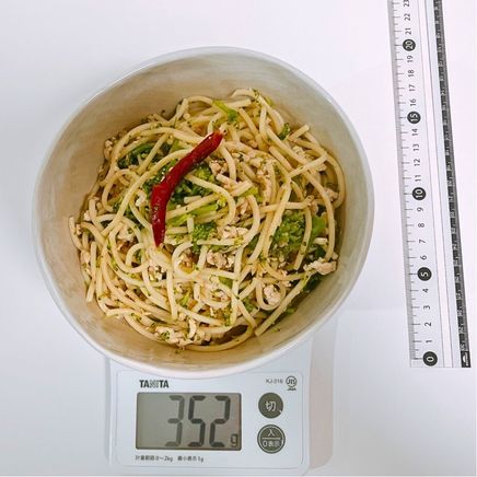 1食分のブロッコリーとひき肉の和風パスタ 352g