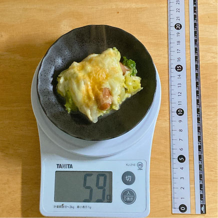 小皿1皿分の白菜のチーズ焼き 59g