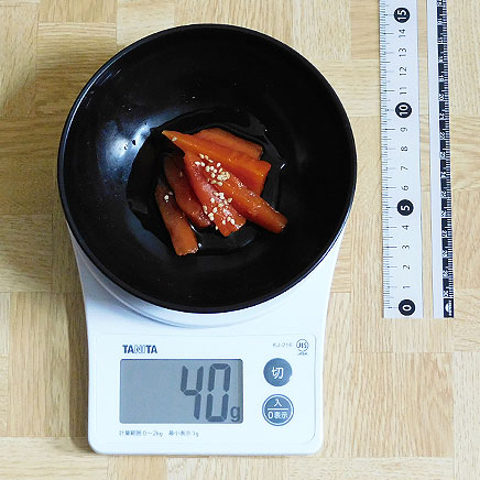 小鉢1鉢分の金時にんじんの煮物 40g