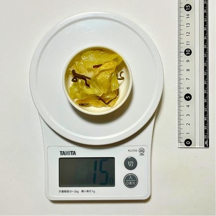 小皿1杯分のキャベツと昆布の和え物 15g