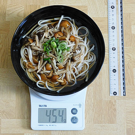 大鉢1杯分のきのこうどん 454g