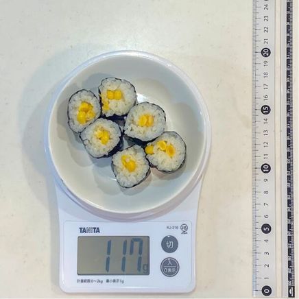 1本分のコーンの巻き寿司 117g