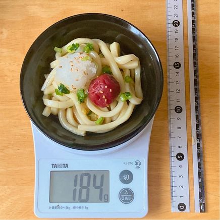深皿1皿分の梅おろしうどん 127kcal