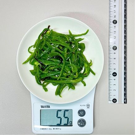 中皿1杯分のピーマンの塩昆布和え 55g