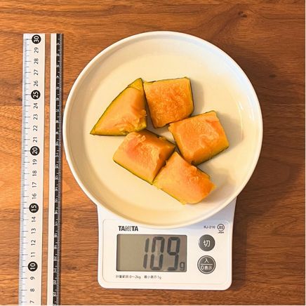 中皿1皿分のかぼちゃの塩煮 109g