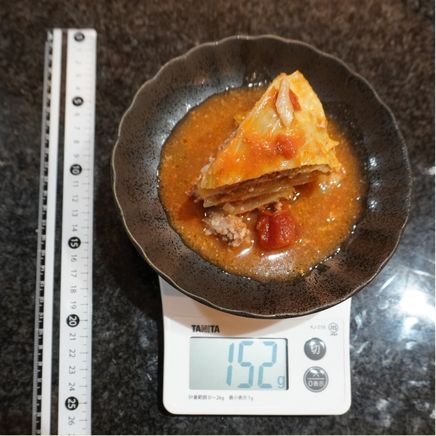 小皿1皿分のキャベツとひき肉のミルフィーユ 152g