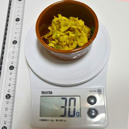 小鉢1杯分のキャベツのカレー炒め 30g