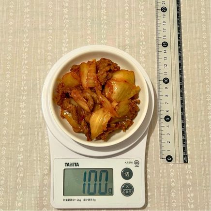 小皿1皿分の牛肉キムチ炒め 100g