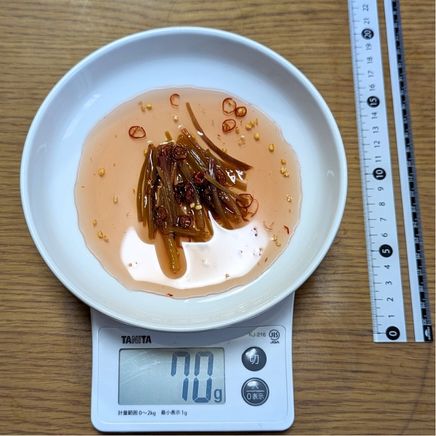 中皿1枚分のふきの甘酢漬け 70g