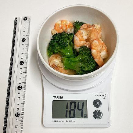 深皿(中)1杯分の海老とブロッコリーの中華あん炒め 184g