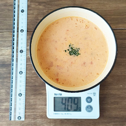 スープボウル(大)1杯分のトマトのポタージュ 409g