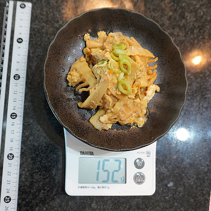 中皿1皿分のたけのこの卵とじ 152g
