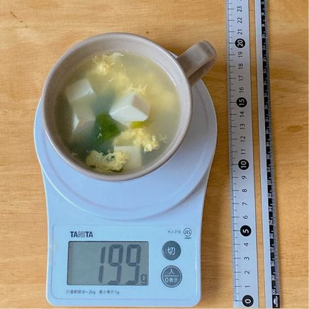 カップ1杯分の豆腐と卵の中華スープ 199g