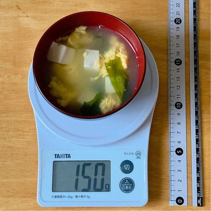 汁椀1杯分の豆腐と卵の中華スープ 150g