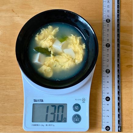 お椀(小)1杯分の豆腐と卵の中華スープ 130g
